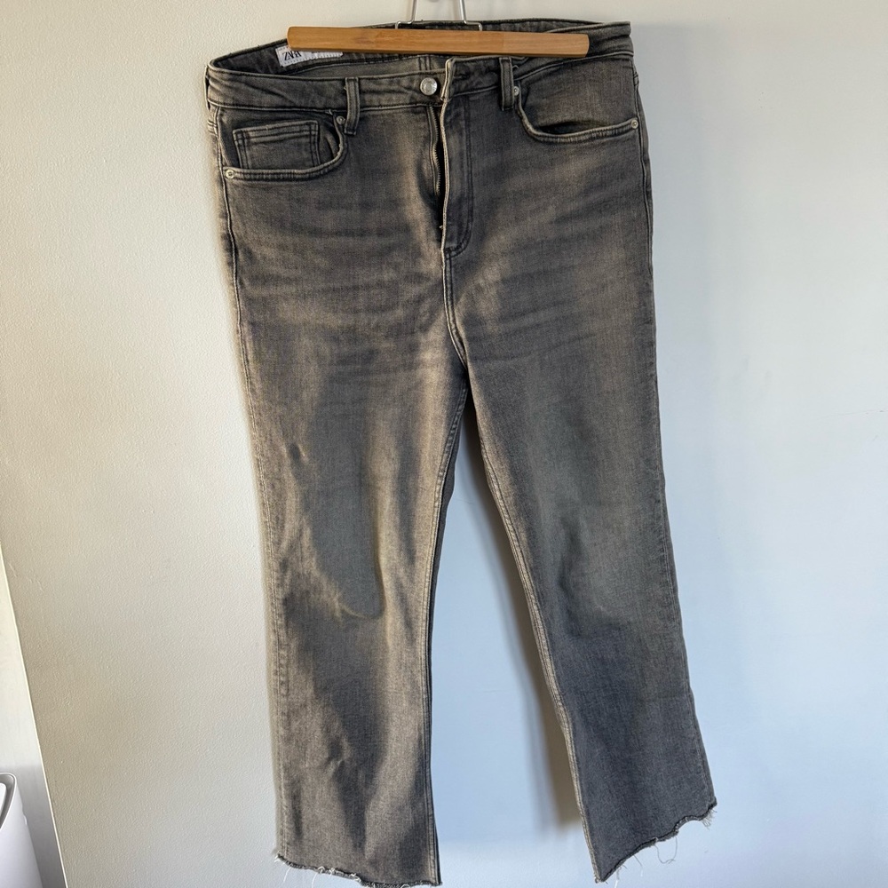 Zara Charcoal Ankle Jeans